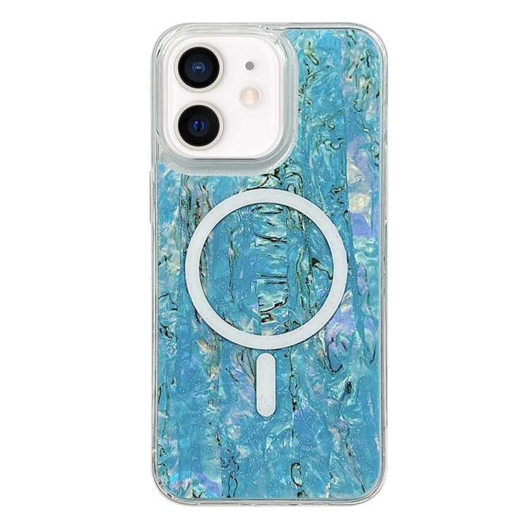 For iPhone 12 / 12 Pro Shell Texture Multicolor MagSafe TPU Phone Case(Sky Blue) - iPhone 12 / 12 Pro Cases by buy2fix | Online Shopping UK | buy2fix