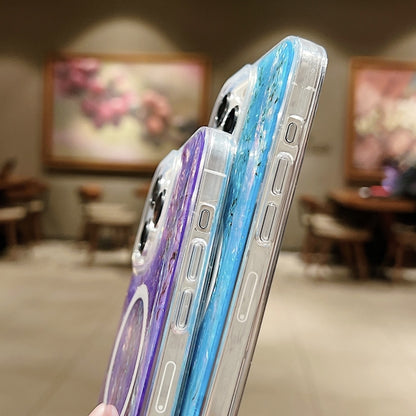 For iPhone 11 Shell Texture Multicolor MagSafe TPU Phone Case(Sea Green) by buy2fix