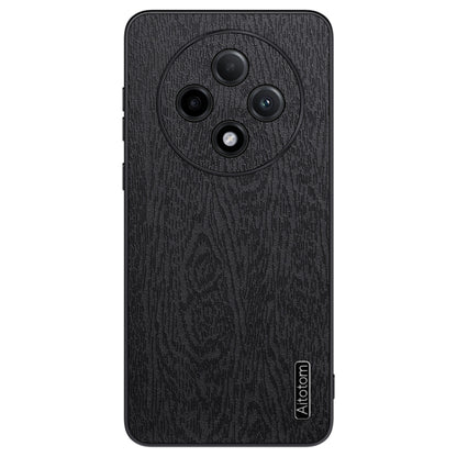 For OPPO A3 Pro Tree Bark Leather Shockproof Phone Case(Black) - OPPO Cases by buy2fix | Online Shopping UK | buy2fix