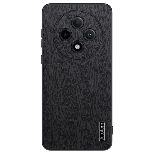 For OPPO A3 Pro Tree Bark Leather Shockproof Phone Case(Black) - OPPO Cases by buy2fix | Online Shopping UK | buy2fix