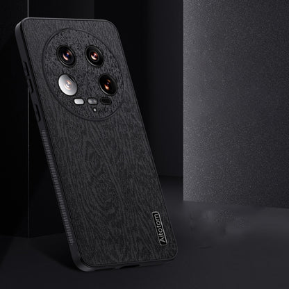 For Xiaomi 14 Ultra Tree Bark Leather Shockproof Phone Case(Grey) - 14 Ultra Cases by buy2fix | Online Shopping UK | buy2fix