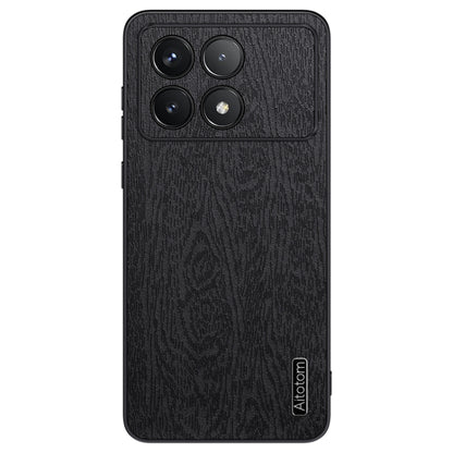 For Xiaomi Redmi K70 Tree Bark Leather Shockproof Phone Case(Black) - K70 Cases by buy2fix | Online Shopping UK | buy2fix