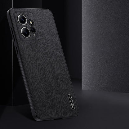 For Xiaomi Redmi Note 12 4G Global Tree Bark Leather Shockproof Phone Case(Grey) - Xiaomi Cases by buy2fix | Online Shopping UK | buy2fix
