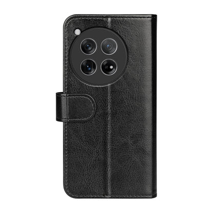 For OnePlus 12 R64 Texture Horizontal Flip Leather Phone Case(Black) - OnePlus Cases by buy2fix | Online Shopping UK | buy2fix