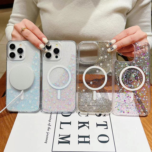 For iPhone 14 Explosive Flash Gradient MagSafe TPU Phone Case(Colour) by buy2fix