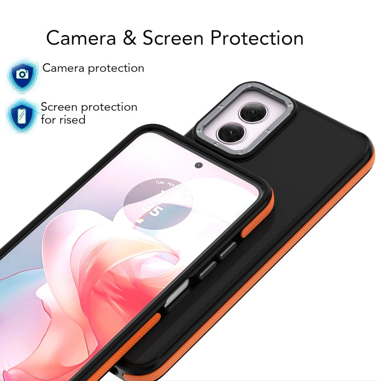 For Motorola Moto G Play 2024 Dual-Color Shockproof TPU Phone Case(Orange) - Motorola Cases by buy2fix | Online Shopping UK | buy2fix