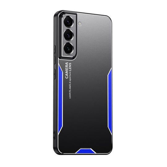 For Galaxy S22+ 5G Blade Series TPU Hybrid Metal Phone Case(Blue)