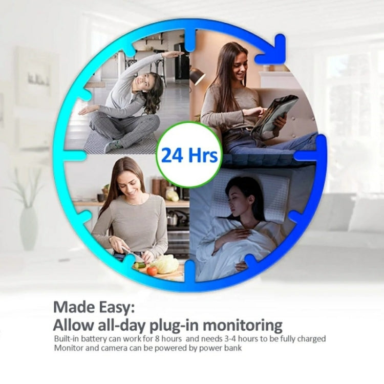 Temperature Detection 2 Way Voice Baby Security Video Camera 2.8-inch LCD Baby Monitor(UK Plug) - Baby Monitor by buy2fix | Online Shopping UK | buy2fix