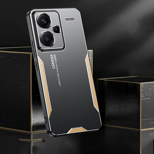 For Xiaomi Redmi Note 13 Pro+ Blade Series TPU Hybrid Metal Phone Case(Red) by buy2fix