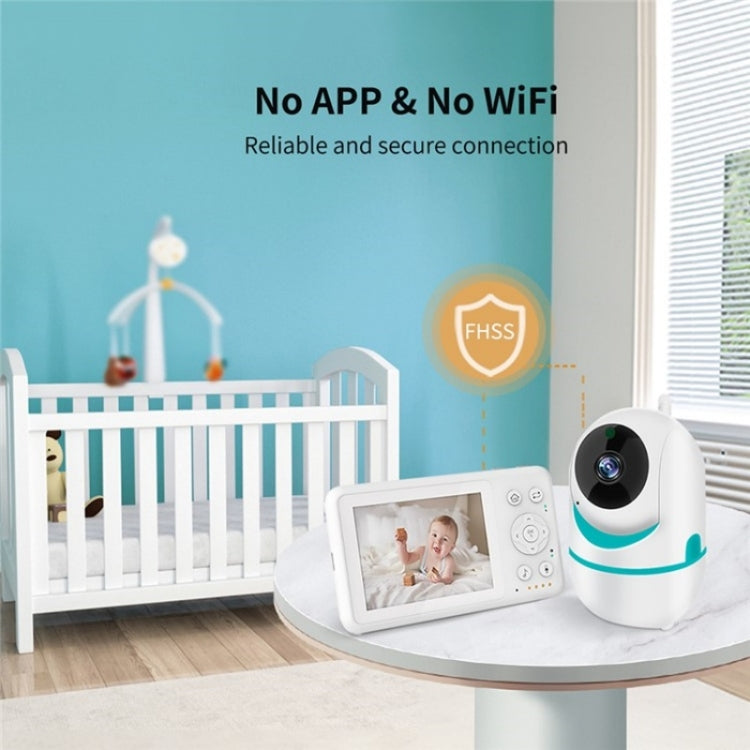 D031 2 Way Voice Built-in Lullabies Home Baby Security Camera 3.2-inch LCD Baby Monitor(AU Plug) by buy2fix