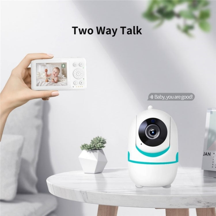 D031 2 Way Voice Built-in Lullabies Home Baby Security Camera 3.2-inch LCD Baby Monitor(AU Plug) by buy2fix