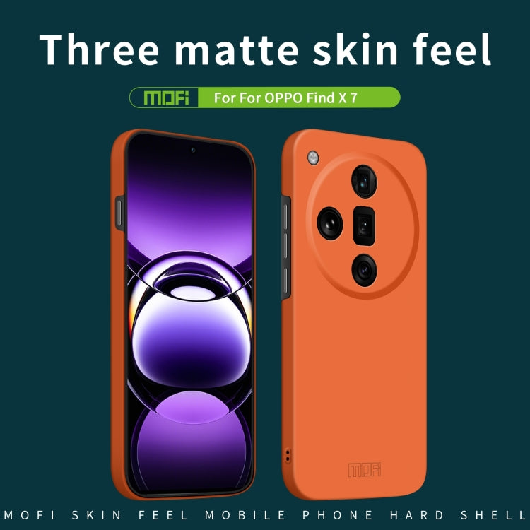 For OPPO Find X7 MOFI Qin Series Skin Feel All-inclusive PC Phone Case(Orange) - Find X7 Cases by MOFI | Online Shopping UK | buy2fix