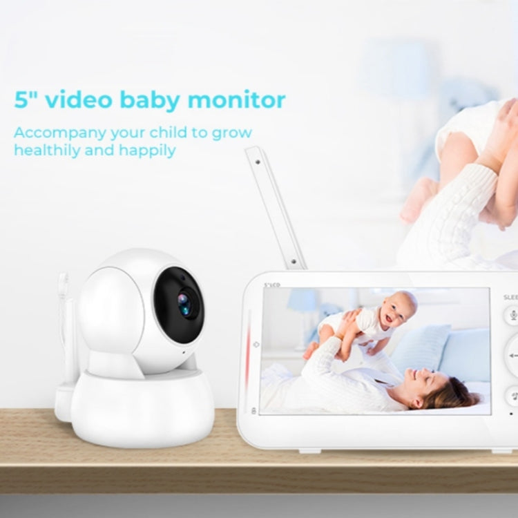 Infrared Night Vision Two-way Intercom Baby Monitor 5-inch Wireless Digital Monitor(US Plug) by buy2fix