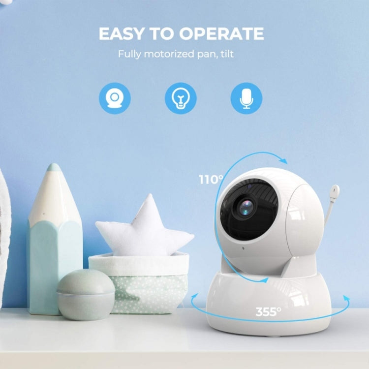 Infrared Night Vision Two-way Intercom Baby Monitor 5-inch Wireless Digital Monitor(US Plug) by buy2fix