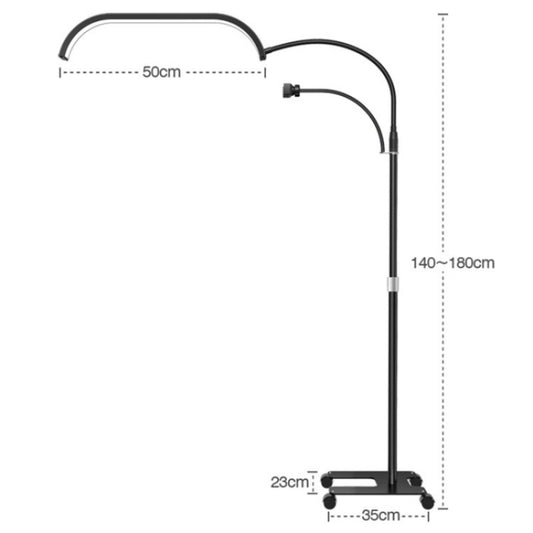 HD-G63X Floor Standing Remote Dimming LED Moon Lamp Manicure Eyelash Beauty Lamp(AU Plug) by buy2fix