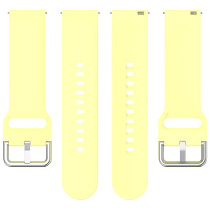 For Xiaomi Watch 2 Solid Color Metal Silver Buckle Silicone Watch Band, Size: L(Yellow) - Watch Bands by buy2fix | Online Shopping UK | buy2fix