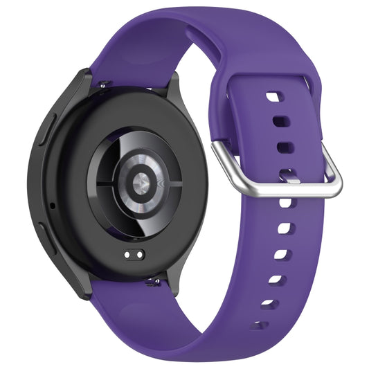 For Xiaomi Watch 2 Solid Color Metal Silver Buckle Silicone Watch Band, Size: L(Purple) by buy2fix