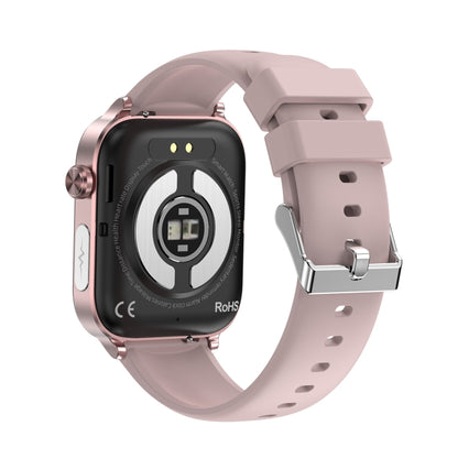 ET570 1.96 inch Color Screen Smart Watch Silicone Strap, Support Bluetooth Call / ECG(Pink) by buy2fix