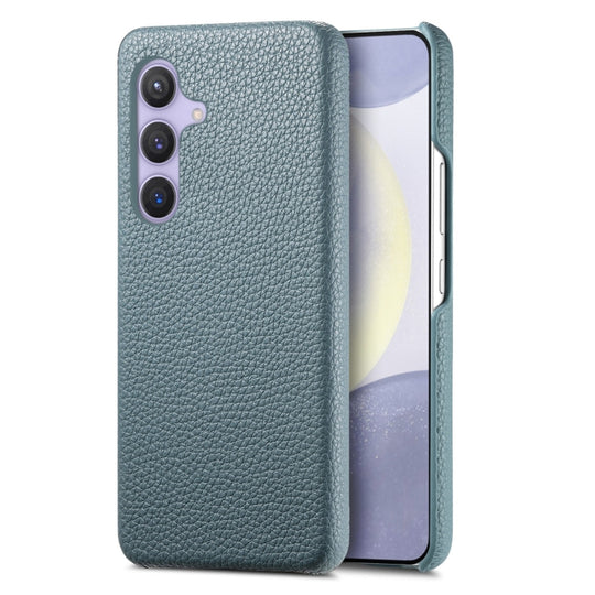 For Samsung Galaxy S24+ 5G Litchi Oil Edge Leather Back Phone Case(Blue)