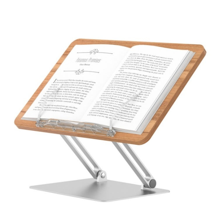BG-4 Desktop Book Reading Bracket Aluminum Alloy +Wood Board Textbook Tablet Holder Stand - Laptop Stand by buy2fix | Online Shopping UK | buy2fix