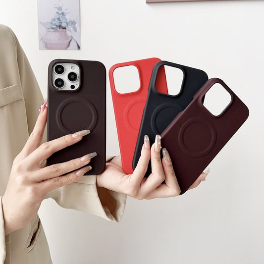 For iPhone 14 Plus MagSafe Thermal Sensor Discoloration Silicone Phone Case(Red) by buy2fix