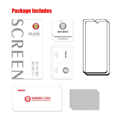 For Tecno Spark 10C 2pcs ENKAY Full Glue High Aluminum-silicon Tempered Glass Film by ENKAY