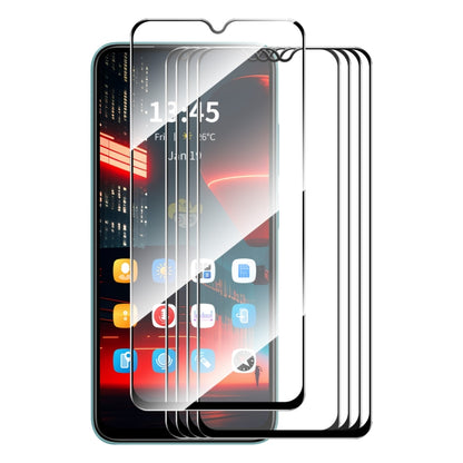 For Tecno Spark Go 2023 5pcs ENKAY Full Glue High Aluminum-silicon Tempered Glass Film by ENKAY