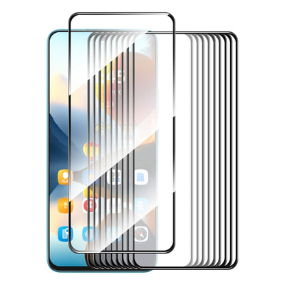 For Tecno Spark 20 10pcs ENKAY Full Glue High Aluminum-silicon Tempered Glass Film by ENKAY