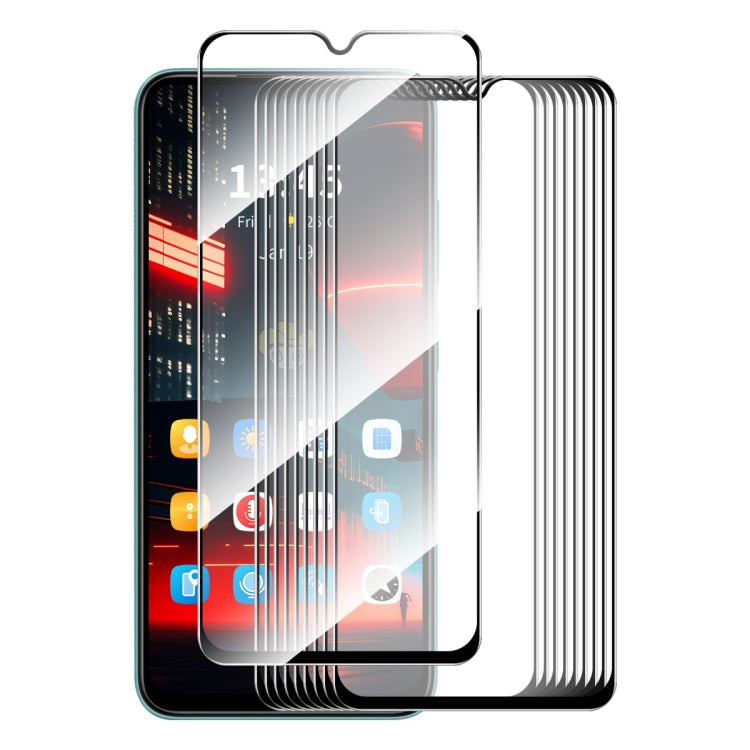 For Tecno Spark 10 / 10 5G 10pcs ENKAY Full Glue High Aluminum-silicon Tempered Glass Film by ENKAY