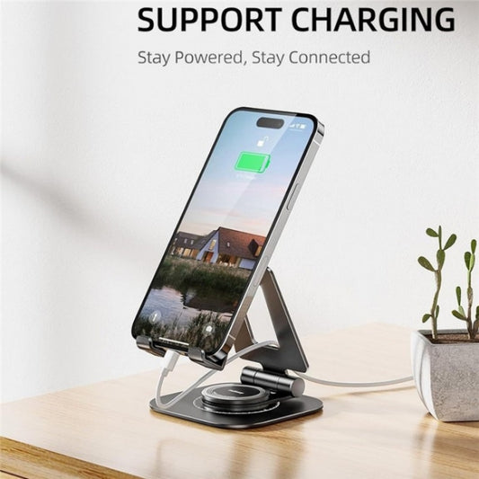 AS007-XS Adjustable Aluminum Alloy Desktop Phone Stand(Black) by buy2fix