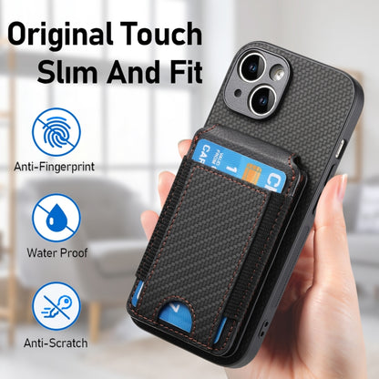 For iPhone 7 / 8 / SE 2022 Carbon Fiber Vertical Flip Wallet Stand Phone Case(Black) - iPhone SE 2022 / 2020 / 8 / 7 Cases by buy2fix | Online Shopping UK | buy2fix