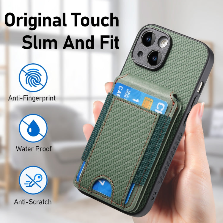 For iPhone 6 / 6s Carbon Fiber Vertical Flip Wallet Stand Phone Case(Green) - More iPhone Cases by buy2fix | Online Shopping UK | buy2fix