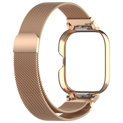 For CMF Watch Pro D395 Metal Frame + Milanese Integrated Magnetic Watch Band(Rose Gold) - Watch Bands by buy2fix | Online Shopping UK | buy2fix