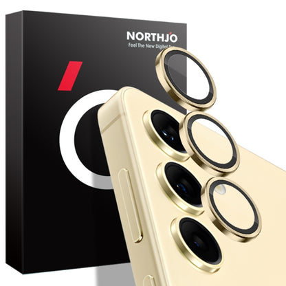 For Samsung Galaxy S24 5G NORTHJO Camera LensCD Vein Metal Ring Tempered Glass Film(Gold) - Galaxy S24 5G Tempered Glass by NORTHJO | Online Shopping UK | buy2fix