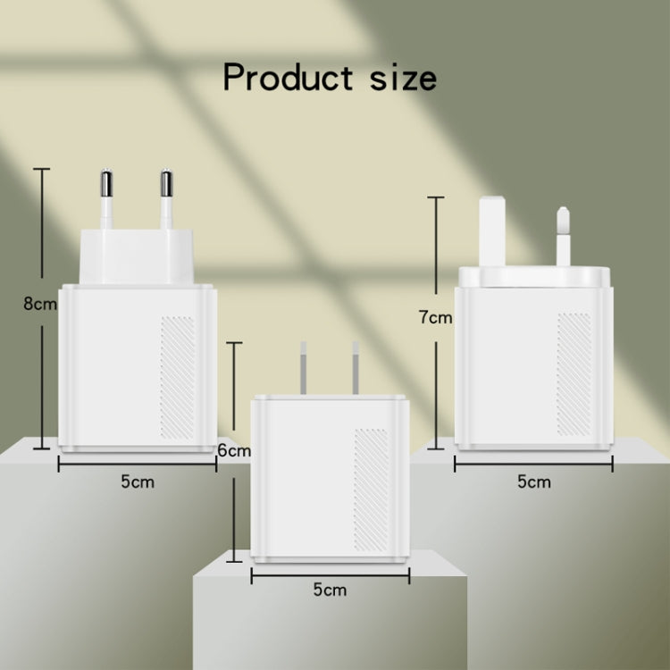 QC5.0 USB / PD25W Type-C Super Fast Charging Full Protocol Phone Charger, US Plug(White) - USB Charger by buy2fix | Online Shopping UK | buy2fix