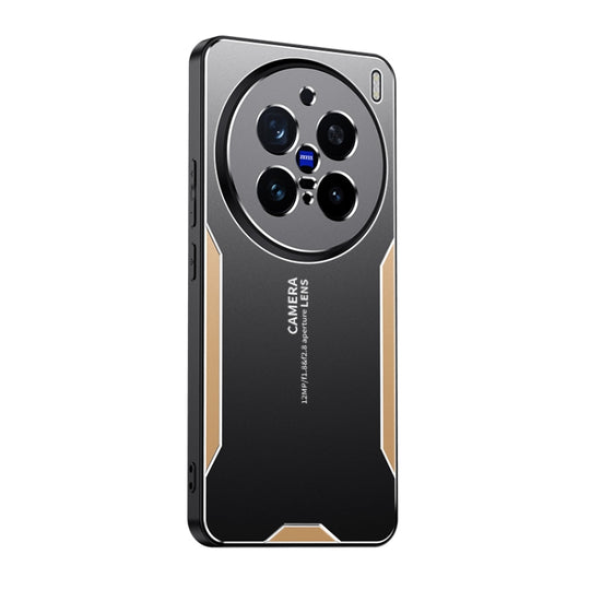 For vivo X200 Pro Blade Series TPU Hybrid Metal Phone Case(Gold)