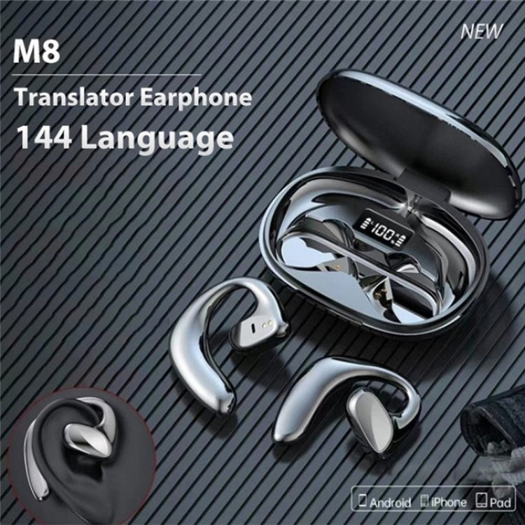 M8 Noise Reduction Smart Voice Translator TWS Bluetooth Headset 144 Languages Translation Earphones(White) -  by buy2fix | Online Shopping UK | buy2fix