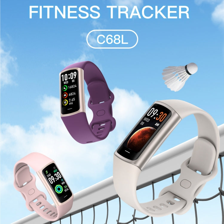 C68L IP67 Waterproof Smart Bracelet Sport Fitness Tracker(Wine Red) by buy2fix