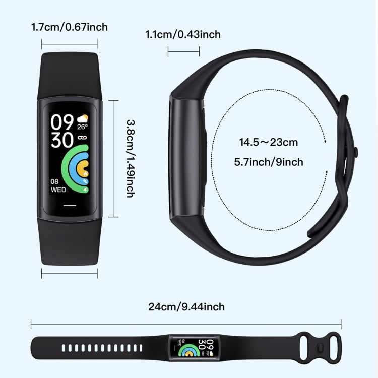 C68L IP67 Waterproof Smart Bracelet Sport Fitness Tracker(Black) by buy2fix