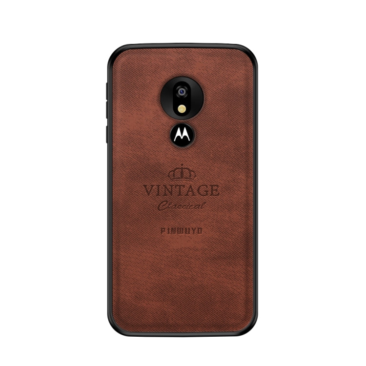 PINWUYO Shockproof Waterproof Full Coverage PC + TPU + Skin Protective Case for Motorola Moto G7 Play (Eurasian Version)(Brown) - Motorola Cases by PINWUYO | Online Shopping UK | buy2fix