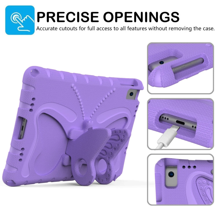 For iPad 10.2 2021 / 2020 / 2019 Butterfly Bracket EVA Shockproof Tablet Case(Light Purple) - iPad 10.2 Cases by buy2fix | Online Shopping UK | buy2fix