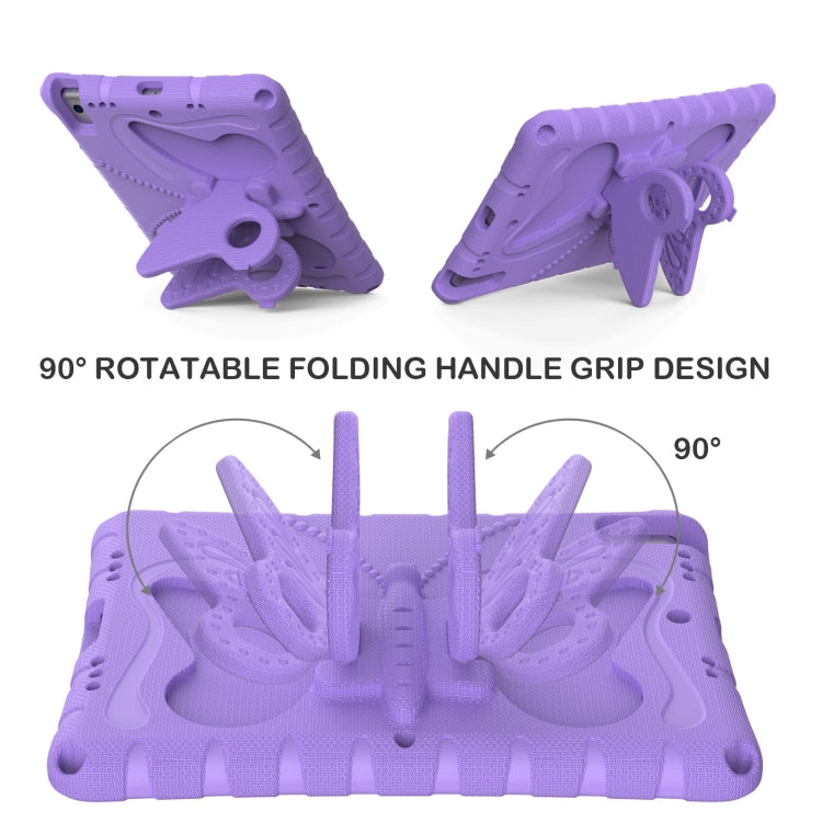 For iPad 10.2 2021 / 2020 / 2019 Butterfly Bracket EVA Shockproof Tablet Case(Light Purple) - iPad 10.2 Cases by buy2fix | Online Shopping UK | buy2fix