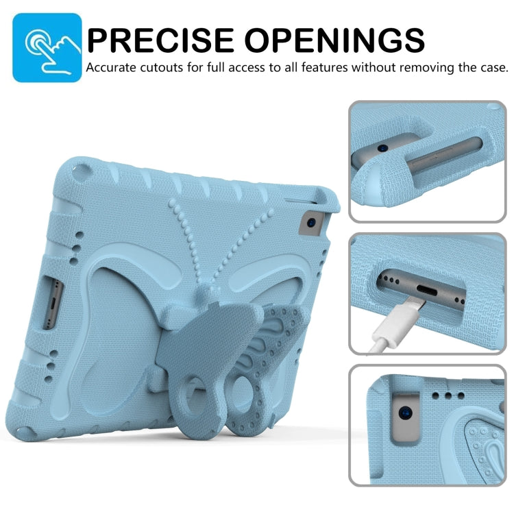 For iPad 10.2 2021 / 2020 / 2019 Butterfly Bracket EVA Shockproof Tablet Case(Light Blue) - iPad 10.2 Cases by buy2fix | Online Shopping UK | buy2fix