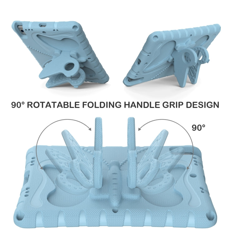 For iPad 10.2 2021 / 2020 / 2019 Butterfly Bracket EVA Shockproof Tablet Case(Light Blue) - iPad 10.2 Cases by buy2fix | Online Shopping UK | buy2fix