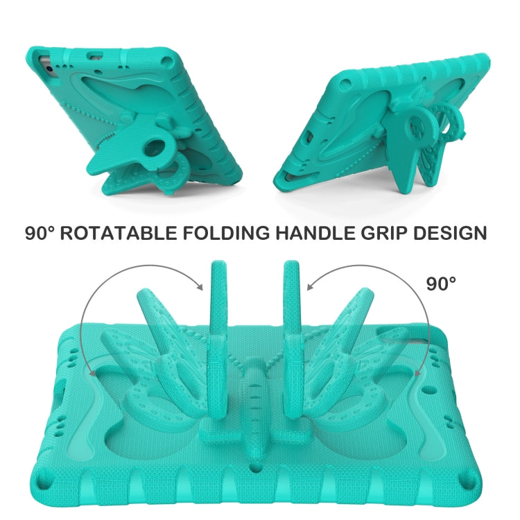 For iPad 10.2 2021 / 2020 / 2019 Butterfly Bracket EVA Shockproof Tablet Case(Mint Green) - iPad 10.2 Cases by buy2fix | Online Shopping UK | buy2fix