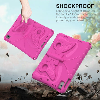 For iPad 10.2 2021 / 2020 / 2019 Butterfly Bracket EVA Shockproof Tablet Case(Rose Red) - iPad 10.2 Cases by buy2fix | Online Shopping UK | buy2fix
