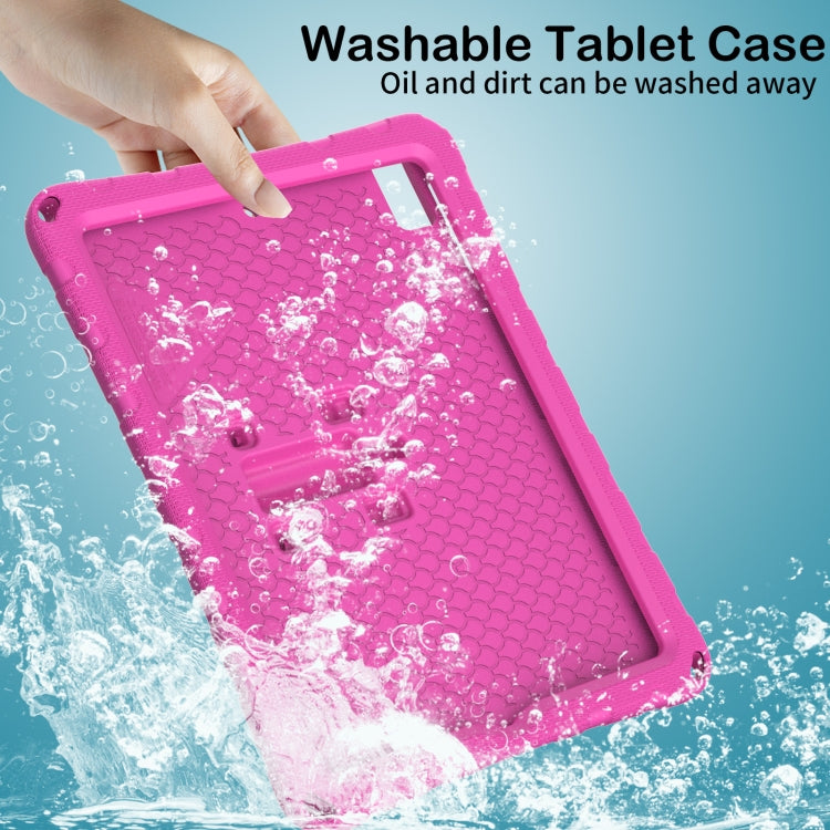 For iPad 10.2 2021 / 2020 / 2019 Butterfly Bracket EVA Shockproof Tablet Case(Rose Red) - iPad 10.2 Cases by buy2fix | Online Shopping UK | buy2fix