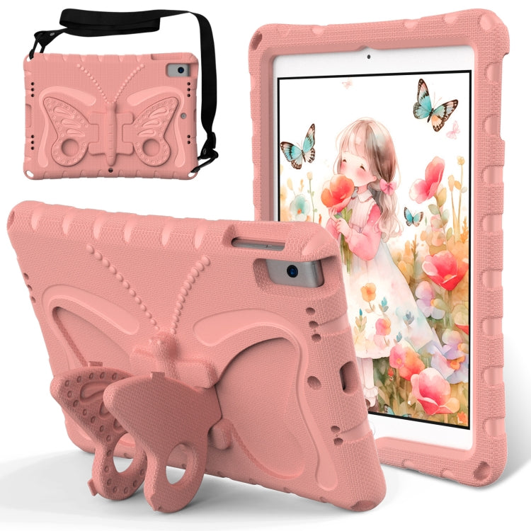 For iPad Air 3 / 10.5 2019 Butterfly Bracket EVA Shockproof Tablet Case(Pink Orange) - iPad 10.2 Cases by buy2fix | Online Shopping UK | buy2fix