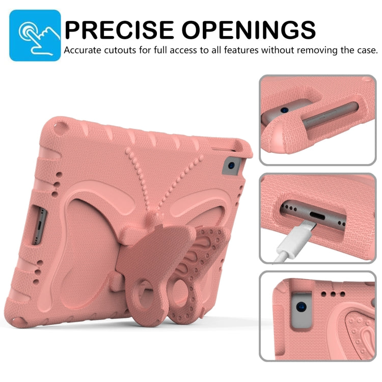 For iPad Air 3 / 10.5 2019 Butterfly Bracket EVA Shockproof Tablet Case(Pink Orange) - iPad 10.2 Cases by buy2fix | Online Shopping UK | buy2fix