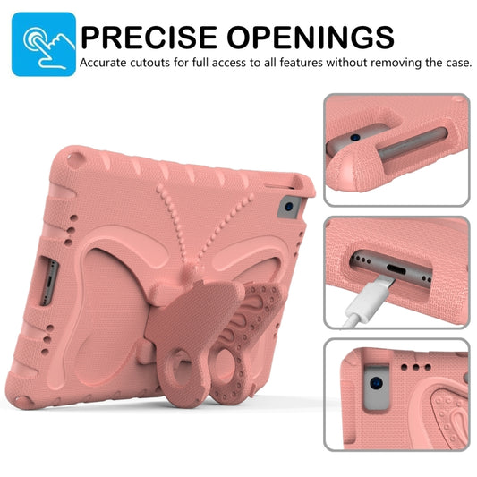 For iPad Air 3 / 10.5 2019 Butterfly Bracket EVA Shockproof Tablet Case(Pink Orange) - iPad 10.2 Cases by buy2fix | Online Shopping UK | buy2fix